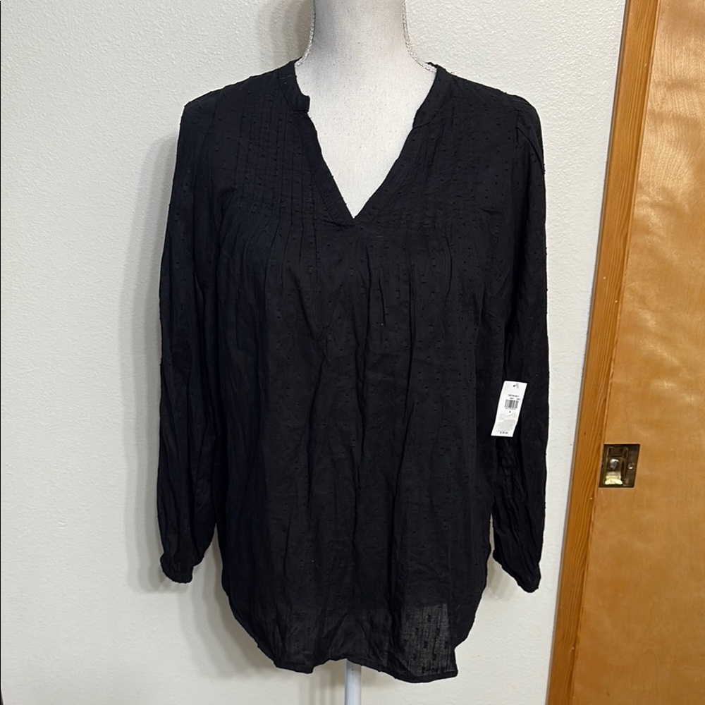 NWT Old Navy Black Long Sleeve Popover Tunic Size S